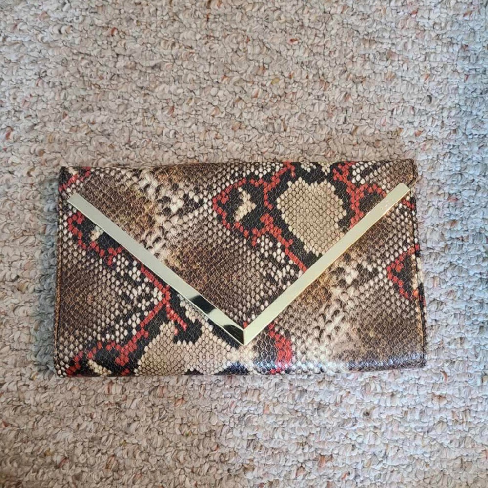 Aldo Snakeskin Clutch
